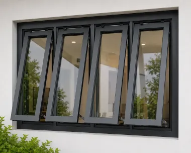 Cửa Sổ Mở Hất Nhôm Xingfa 4 Cánh